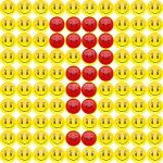 Square of Smileys with Angry Question Mark
